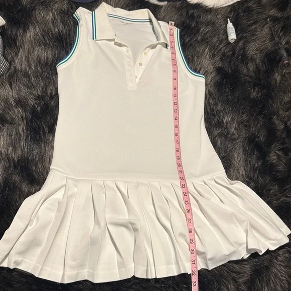 Tory Sport White Pleated tennis Dress - Picture 5 of 5